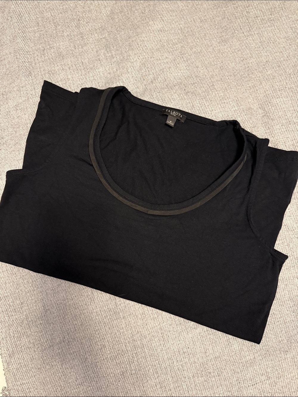 Talbots Black Scoop Neck Tank Top